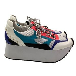 Ruthie Davis Amelia Colorful Platform Low-Top Sneakers